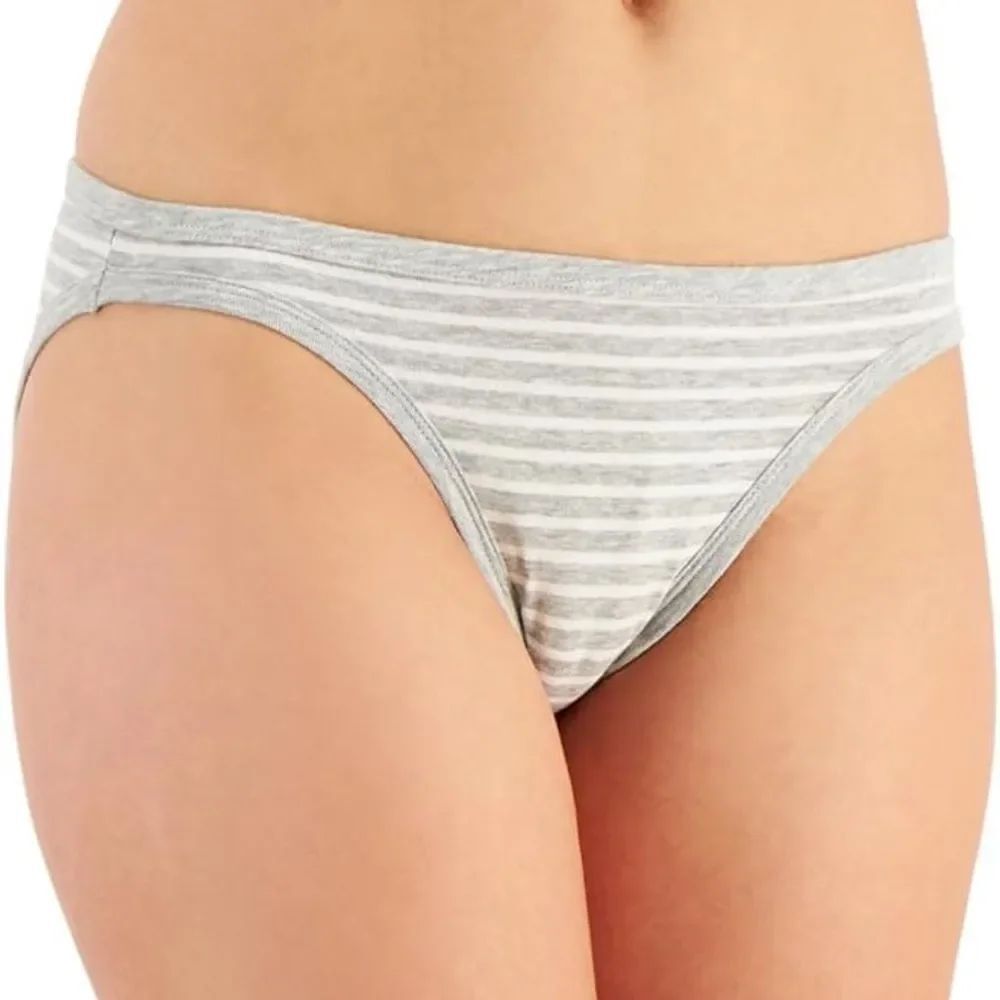 Jenni 3X 2pk panty striped gray white underwear